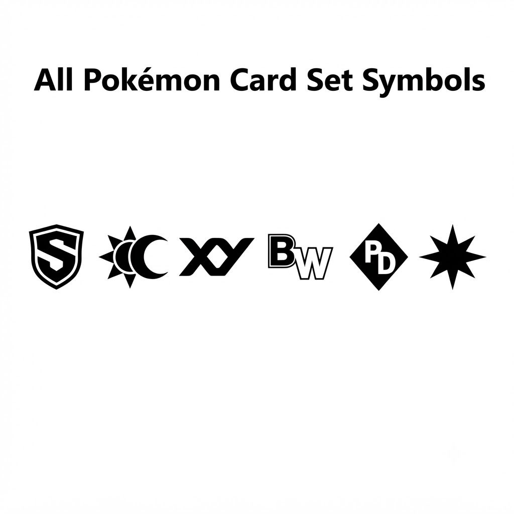 pokemon card logo list English Set Names and Symbols Sticker Label Sheet TBC Games Top 15 POP SERIES 8