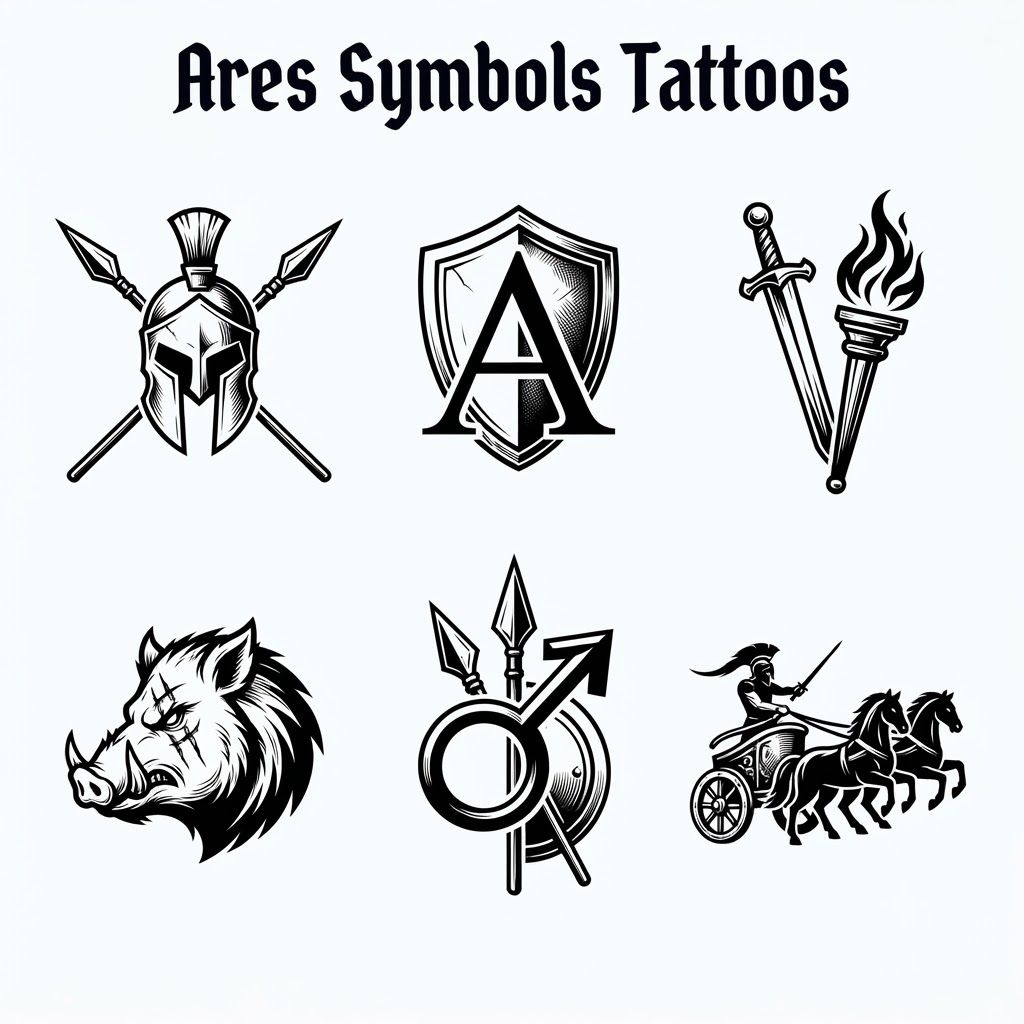 Ares Symbols Tattoos