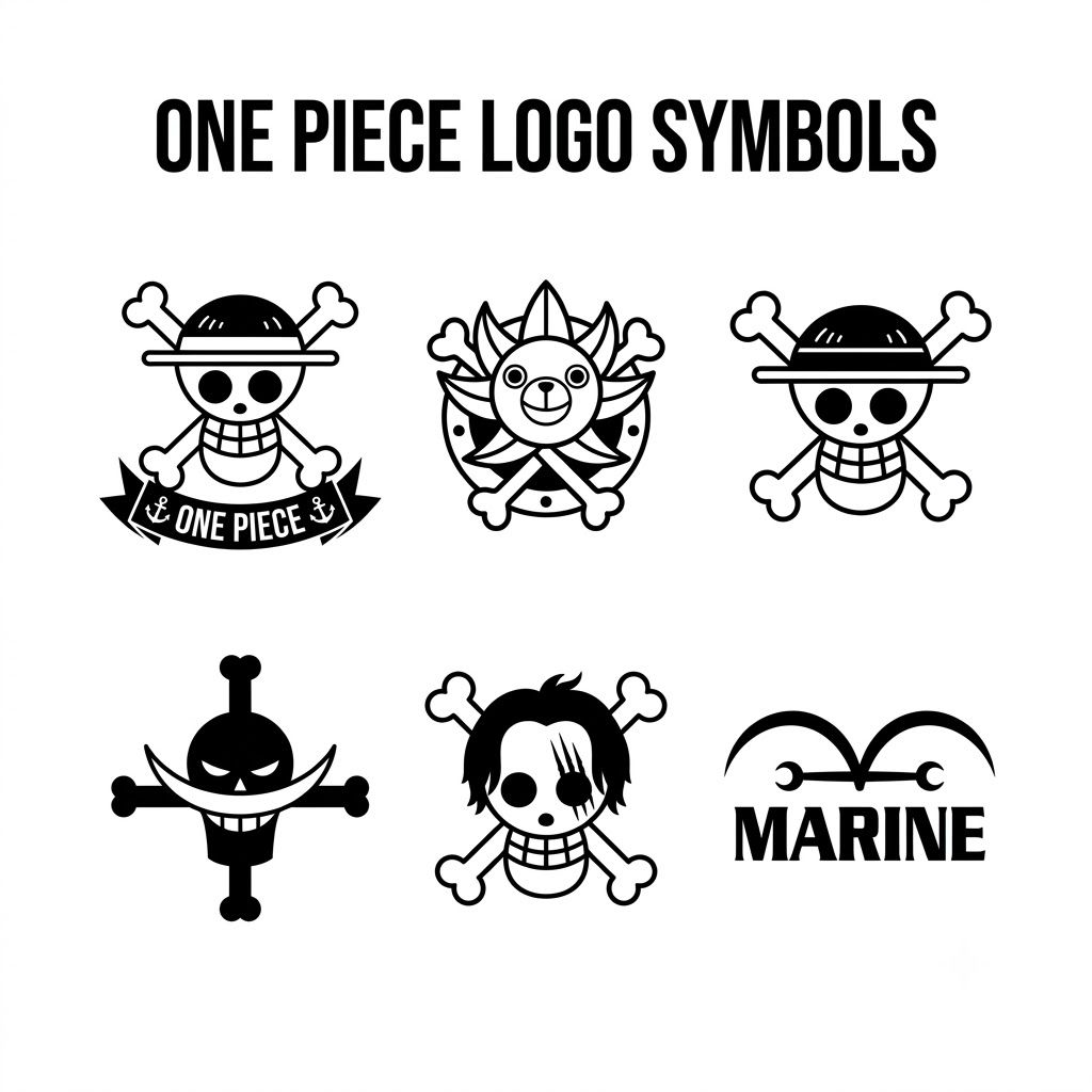 One Piece Logo Symbols