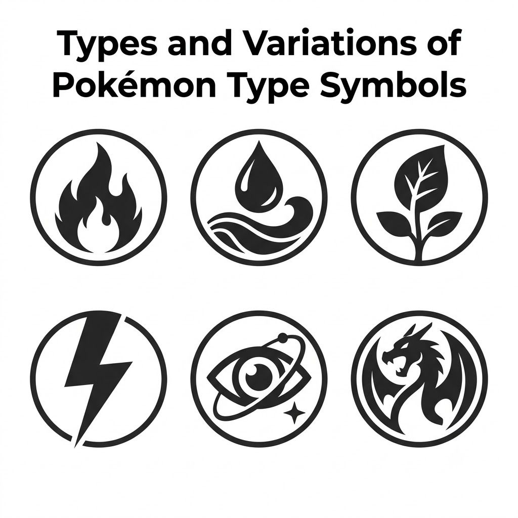 Types and Variations of Pokémon Type Symbols