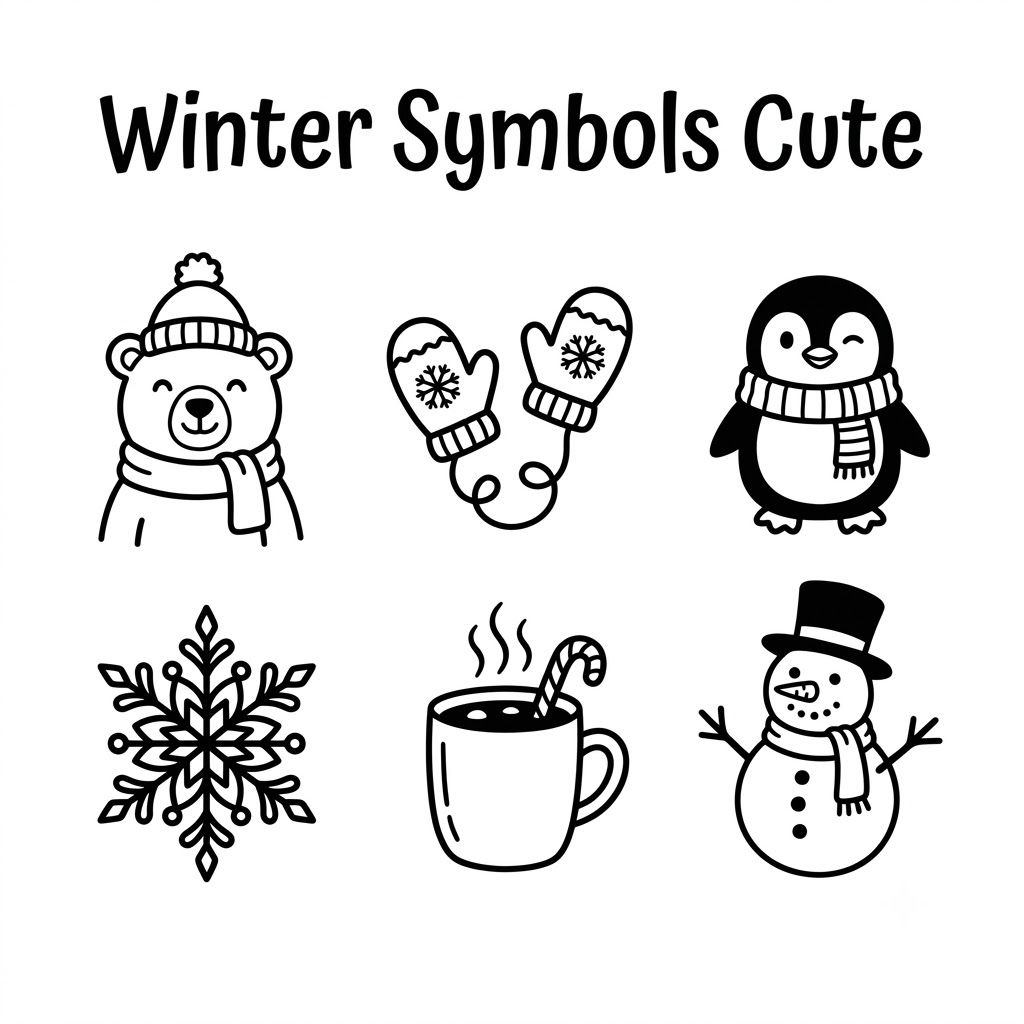Winter Symbols Cute
