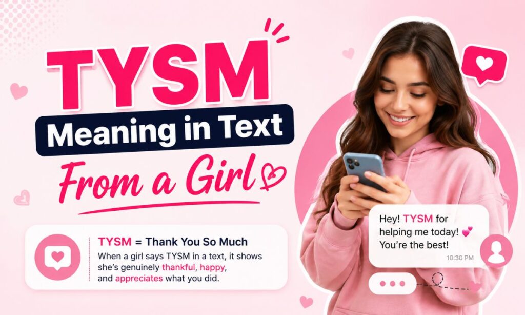 TYSM Meaning in Text From a Girl